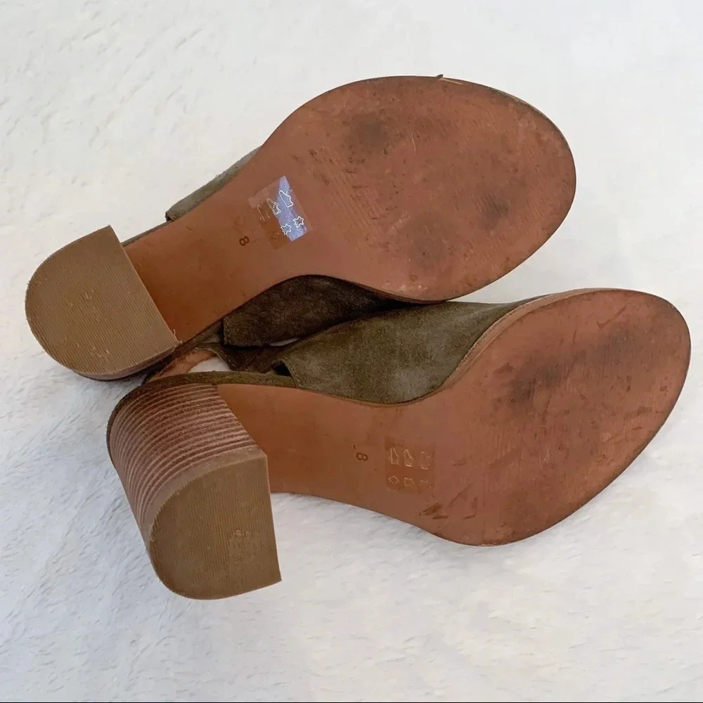 Madewell Green Suede Slingback Cary Sandal - Picture 6 of 7